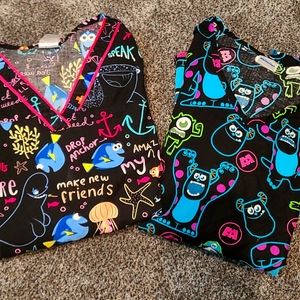Disney Scrub Tops